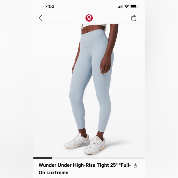 lululemon athletica Pants - Lululemon leggings, never worn, size 8, light blue